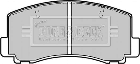 Borg & Beck BBP1198 - Тормозные колодки, дисковые, комплект unicars.by