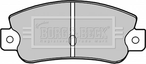 Borg & Beck BBP1193 - Тормозные колодки, дисковые, комплект unicars.by