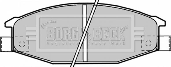 Borg & Beck BBP1192 - Тормозные колодки, дисковые, комплект unicars.by