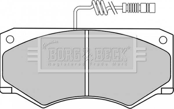 Borg & Beck BBP1153 - Тормозные колодки, дисковые, комплект unicars.by