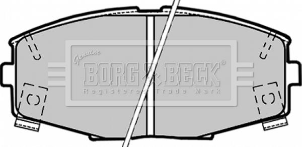 Borg & Beck BBP1164 - Тормозные колодки, дисковые, комплект unicars.by