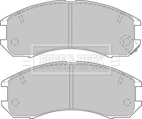 Borg & Beck BBP1162 - Тормозные колодки, дисковые, комплект unicars.by