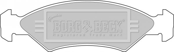 Borg & Beck BBP1114 - Тормозные колодки, дисковые, комплект unicars.by