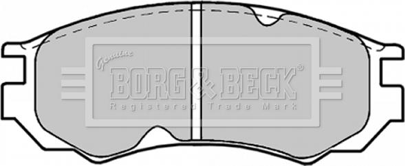 Borg & Beck BBP1189 - Тормозные колодки, дисковые, комплект unicars.by