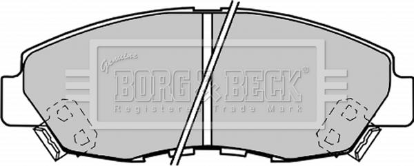 Borg & Beck BBP1187 - Тормозные колодки, дисковые, комплект unicars.by