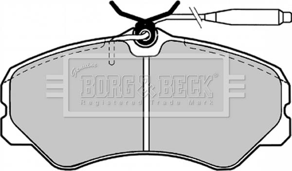 Borg & Beck BBP1130 - Тормозные колодки, дисковые, комплект unicars.by