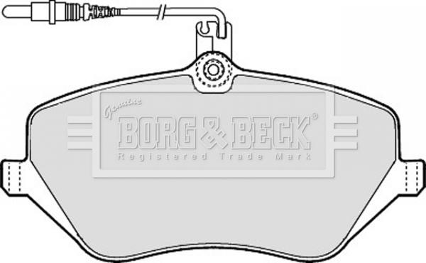 Borg & Beck BBP1898 - Тормозные колодки, дисковые, комплект unicars.by