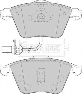 Borg & Beck BBP1841 - Тормозные колодки, дисковые, комплект unicars.by