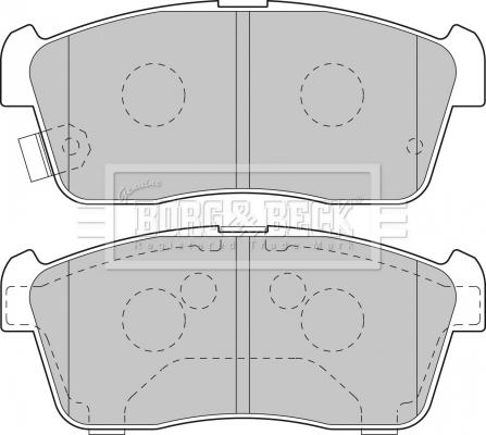 Borg & Beck BBP1801 - Тормозные колодки, дисковые, комплект unicars.by