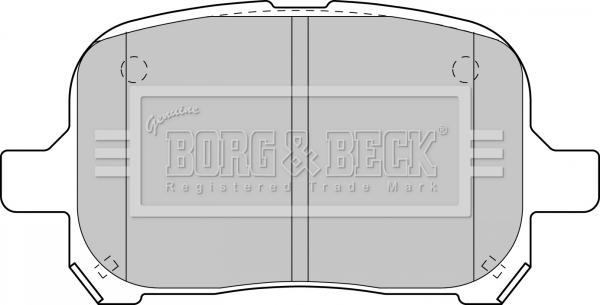 Borg & Beck BBP1810 - Тормозные колодки, дисковые, комплект unicars.by