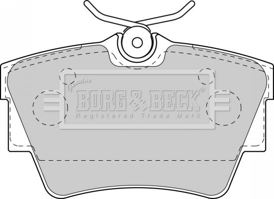 Borg & Beck BBP1813 - Тормозные колодки, дисковые, комплект unicars.by