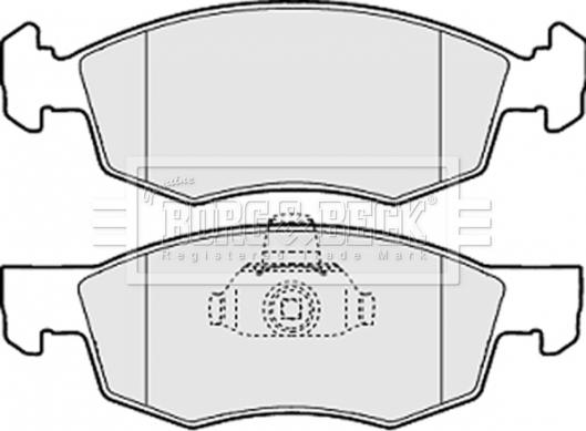 Borg & Beck BBP1886 - Тормозные колодки, дисковые, комплект unicars.by