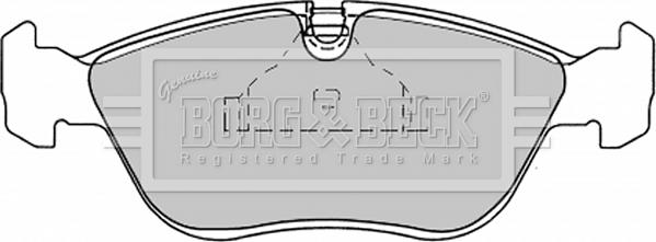 Borg & Beck BBP1390 - Тормозные колодки, дисковые, комплект unicars.by