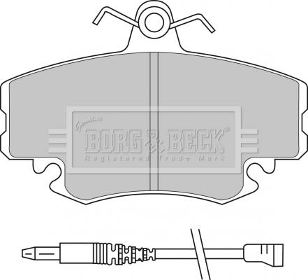 Borg & Beck BBP1397 - Тормозные колодки, дисковые, комплект unicars.by