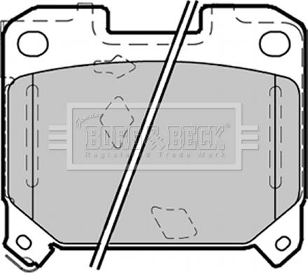 Borg & Beck BBP1355 - Тормозные колодки, дисковые, комплект unicars.by