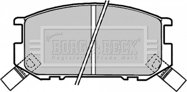 Borg & Beck BBP1318 - Тормозные колодки, дисковые, комплект unicars.by