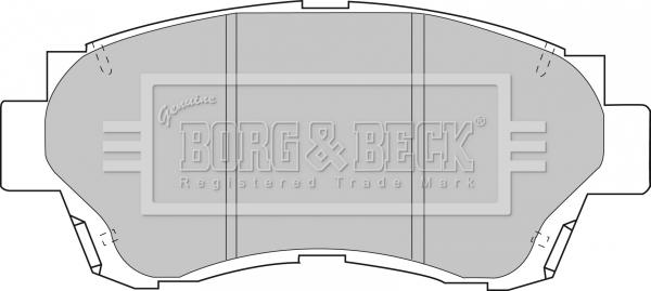 Borg & Beck BBP1377 - Тормозные колодки, дисковые, комплект unicars.by