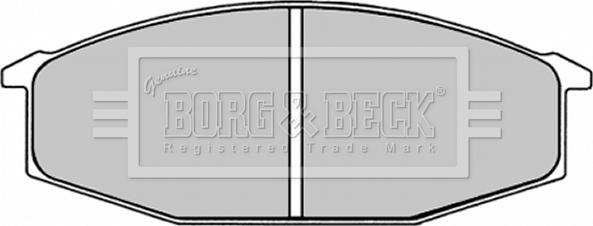 Borg & Beck BBP1245 - Тормозные колодки, дисковые, комплект unicars.by