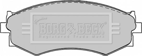 Borg & Beck BBP1240 - Тормозные колодки, дисковые, комплект unicars.by