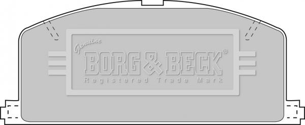 Borg & Beck BBP1267 - Тормозные колодки, дисковые, комплект unicars.by