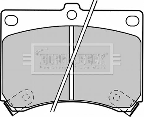 Borg & Beck BBP1208 - Тормозные колодки, дисковые, комплект unicars.by