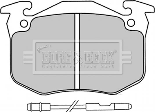 Borg & Beck BBP1230 - Тормозные колодки, дисковые, комплект unicars.by