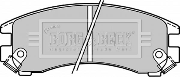 Borg & Beck BBP1223 - Тормозные колодки, дисковые, комплект unicars.by