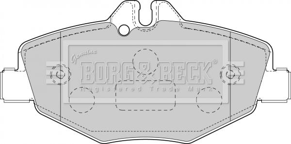 Borg & Beck BBP1796 - Тормозные колодки, дисковые, комплект unicars.by