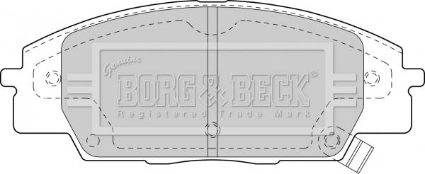 Borg & Beck BBP1742 - Тормозные колодки, дисковые, комплект unicars.by