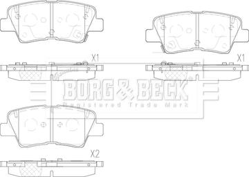 Borg & Beck BBP2901 - Тормозные колодки, дисковые, комплект unicars.by