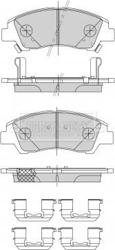 Borg & Beck BBP2484 - Тормозные колодки, дисковые, комплект unicars.by