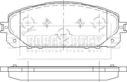 Borg & Beck BBP2485 - Тормозные колодки, дисковые, комплект unicars.by