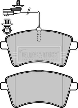 Borg & Beck BBP2420 - Тормозные колодки, дисковые, комплект unicars.by