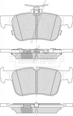 Borg & Beck BBP2509 - Тормозные колодки, дисковые, комплект unicars.by