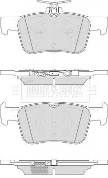 Borg & Beck BBP2505 - Тормозные колодки, дисковые, комплект unicars.by