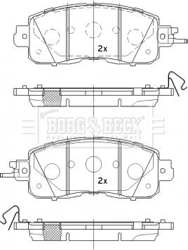 Borg & Beck BBP2534 - Тормозные колодки, дисковые, комплект unicars.by