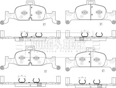 Borg & Beck BBP2602 - Тормозные колодки, дисковые, комплект unicars.by