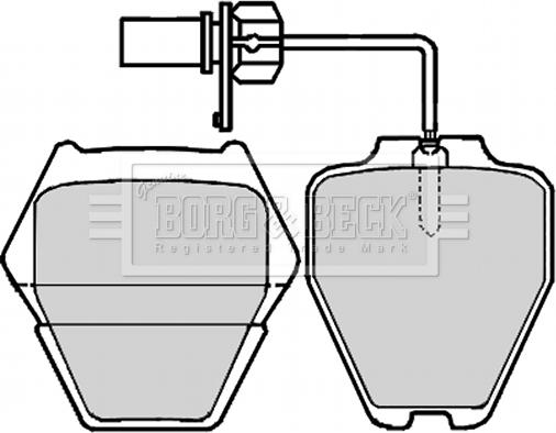 Borg & Beck BBP2199 - Тормозные колодки, дисковые, комплект unicars.by