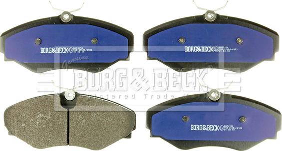 Borg & Beck BBP2150 - Тормозные колодки, дисковые, комплект unicars.by