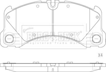 Borg & Beck BBP2866 - Тормозные колодки, дисковые, комплект unicars.by