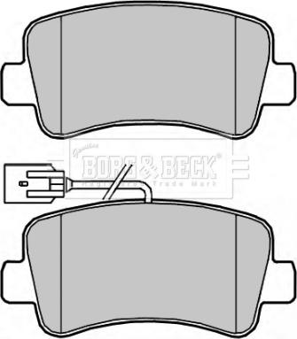 Borg & Beck BBP2267 - Тормозные колодки, дисковые, комплект unicars.by