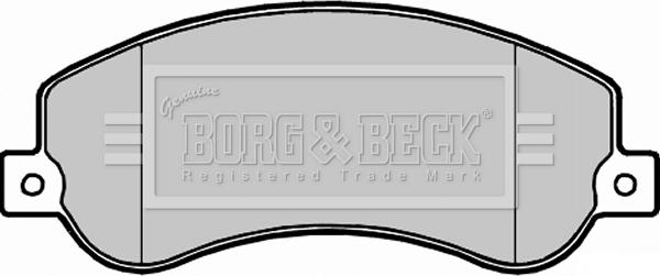 Borg & Beck BBP2281 - Тормозные колодки, дисковые, комплект unicars.by