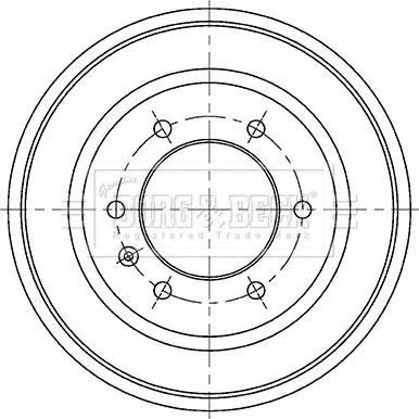 Borg & Beck BBR7272 - Тормозной барабан unicars.by