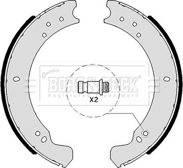 Borg & Beck BBS6049 - Комплект тормозных колодок, барабанные unicars.by