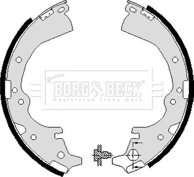 Borg & Beck BBS6040 - Комплект тормозных колодок, барабанные unicars.by