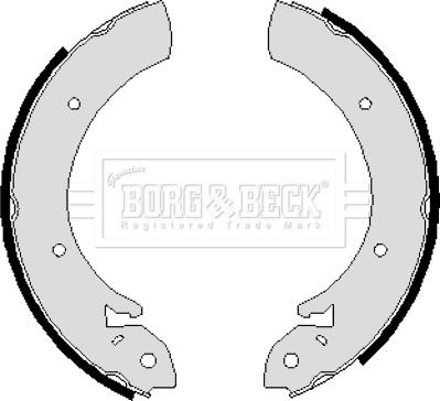 Borg & Beck BBS6055 - Комплект тормозных колодок, барабанные unicars.by