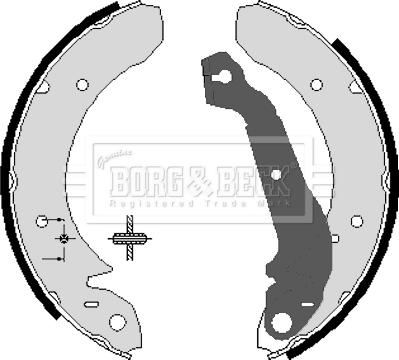 Borg & Beck BBS6053 - Комплект тормозных колодок, барабанные unicars.by