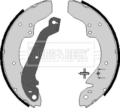 Borg & Beck BBS6064 - Комплект тормозных колодок, барабанные unicars.by