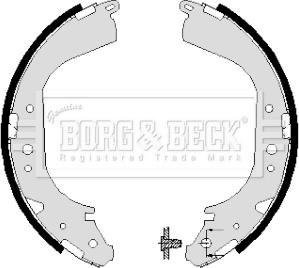 Borg & Beck BBS6004 - Комплект тормозных колодок, барабанные unicars.by