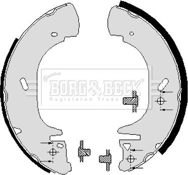 Borg & Beck BBS6005 - Комплект тормозных колодок, барабанные unicars.by